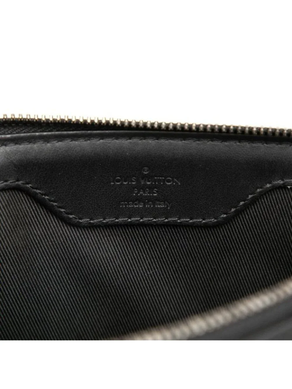 Louis Vuitton Monogram Eclipse Sac Plat Cross 2-Way Shoulder Bag Black Leather